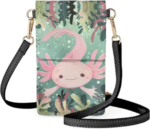 Small Leather Cell Phone Crossbody Bag for Women Cell Phone Purse Wallet Leather Shoulder Handbag