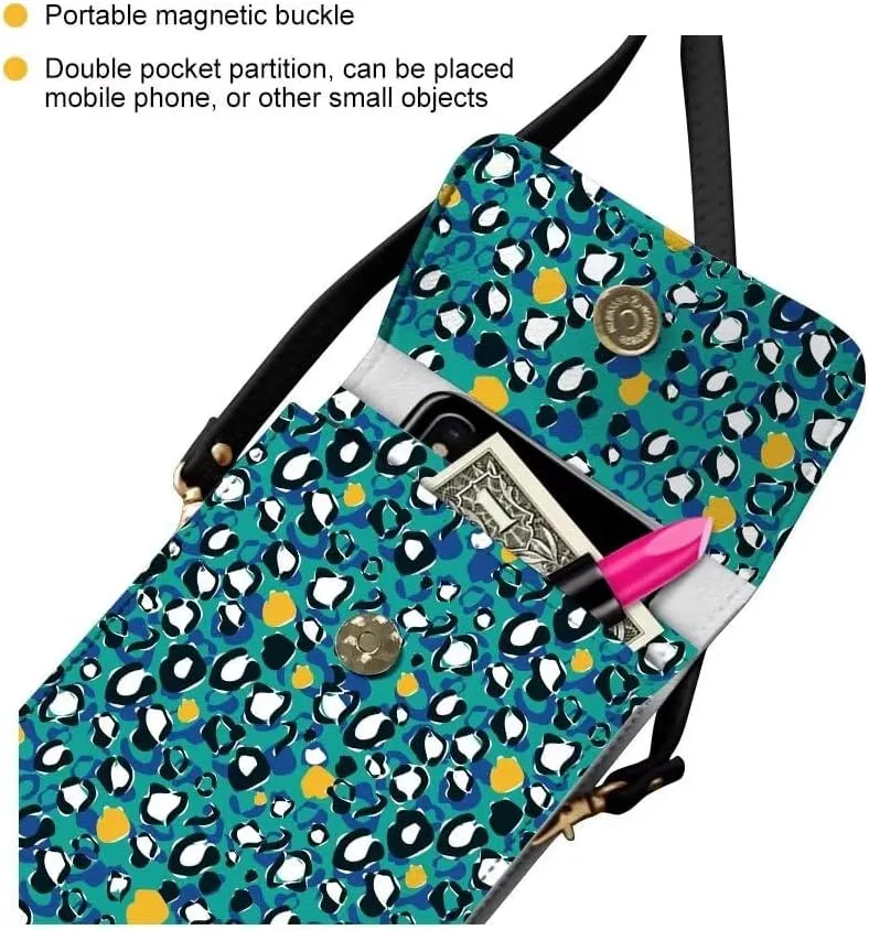 Small Leather Cell Phone Crossbody Bag for Women Cell Phone Purse Wallet Leather Shoulder Handbag