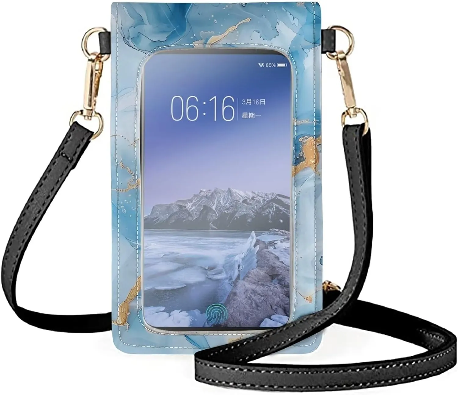 Small Leather Cell Phone Crossbody Bag for Women Cell Phone Purse Wallet Leather Shoulder Handbag