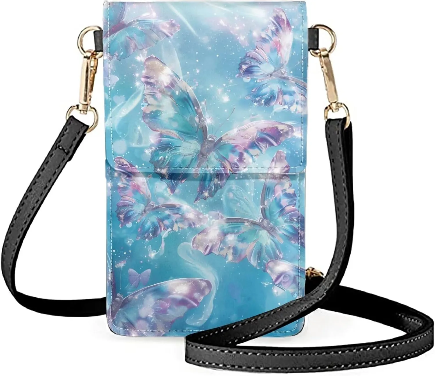 Small Leather Cell Phone Crossbody Bag for Women Cell Phone Purse Wallet Leather Shoulder Handbag