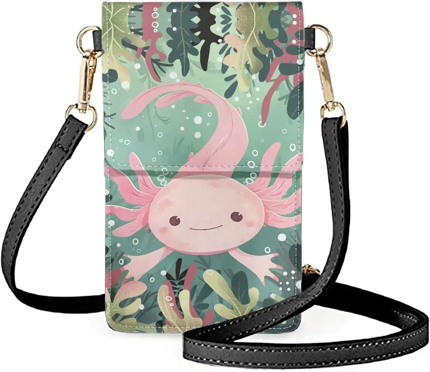 Small Leather Cell Phone Crossbody Bag for Women Cell Phone Purse Wallet Leather Shoulder Handbag