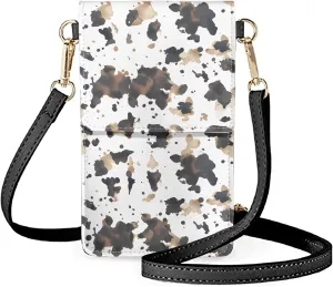 Small Leather Cell Phone Crossbody Bag for Women Cell Phone Purse Wallet Leather Shoulder Handbag