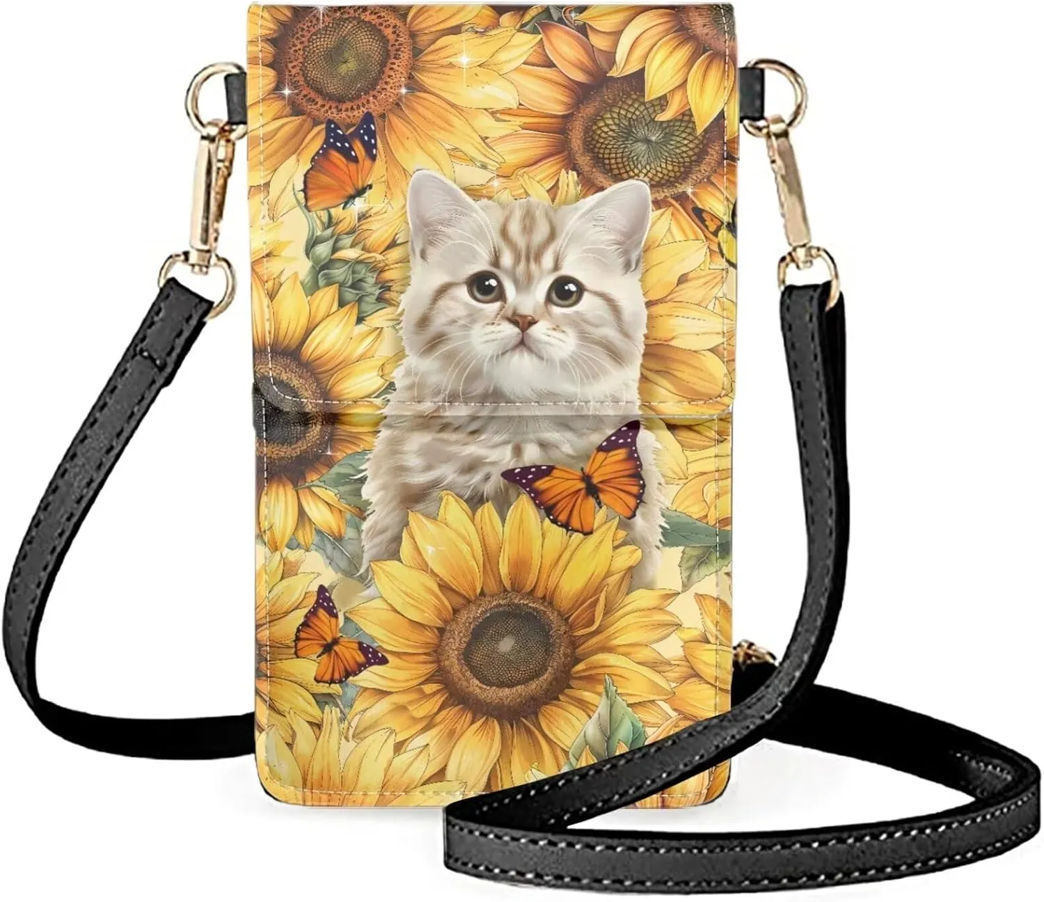 Small Leather Crossbody Bags for Women Cell Phone Purse Wallet Leather Shoulder Handbags Medium Size