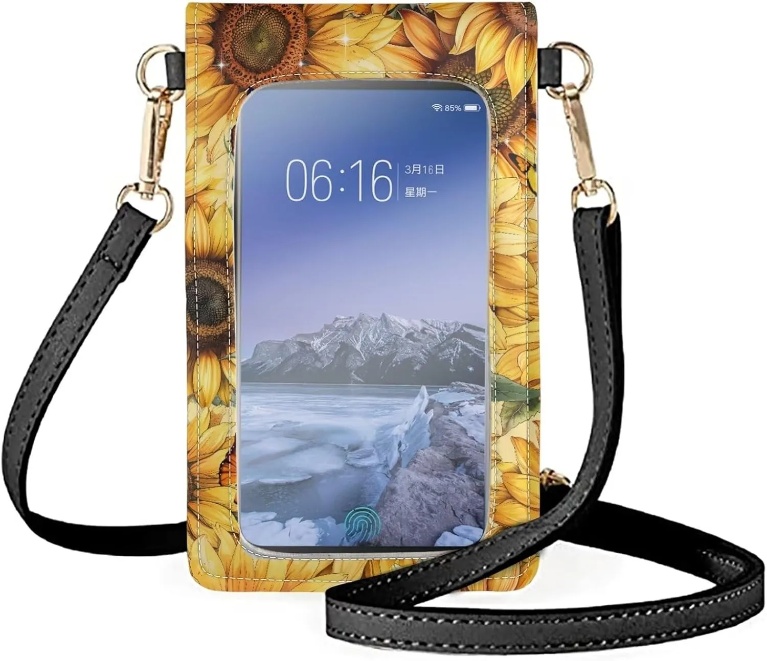 Small Leather Crossbody Bags for Women Cell Phone Purse Wallet Leather Shoulder Handbags Medium Size
