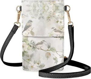 Small Leather Crossbody Bags for Women Cell Phone Purse Wallet Leather Shoulder Handbags Medium Size