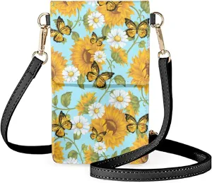 Small Leather Crossbody Bags for Women Cell Phone Purse Wallet Leather Shoulder Handbags With Shoulder Strap