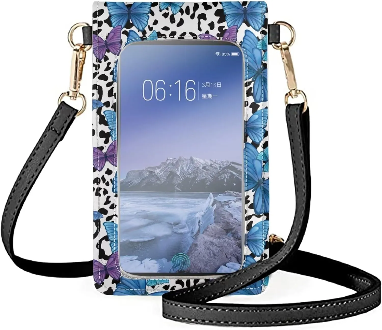 Small Leather Crossbody Bags for Women Cell Phone Purse Wallet Leather Shoulder Handbags With Shoulder Strap