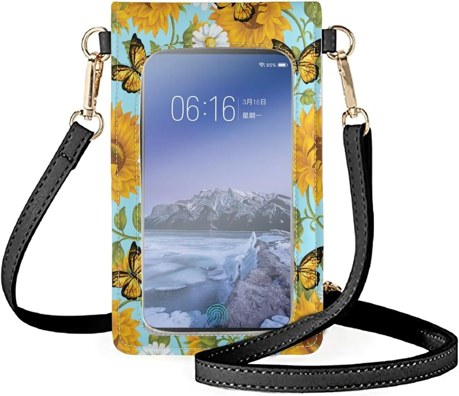Small Leather Crossbody Bags for Women Cell Phone Purse Wallet Leather Shoulder Handbags With Shoulder Strap