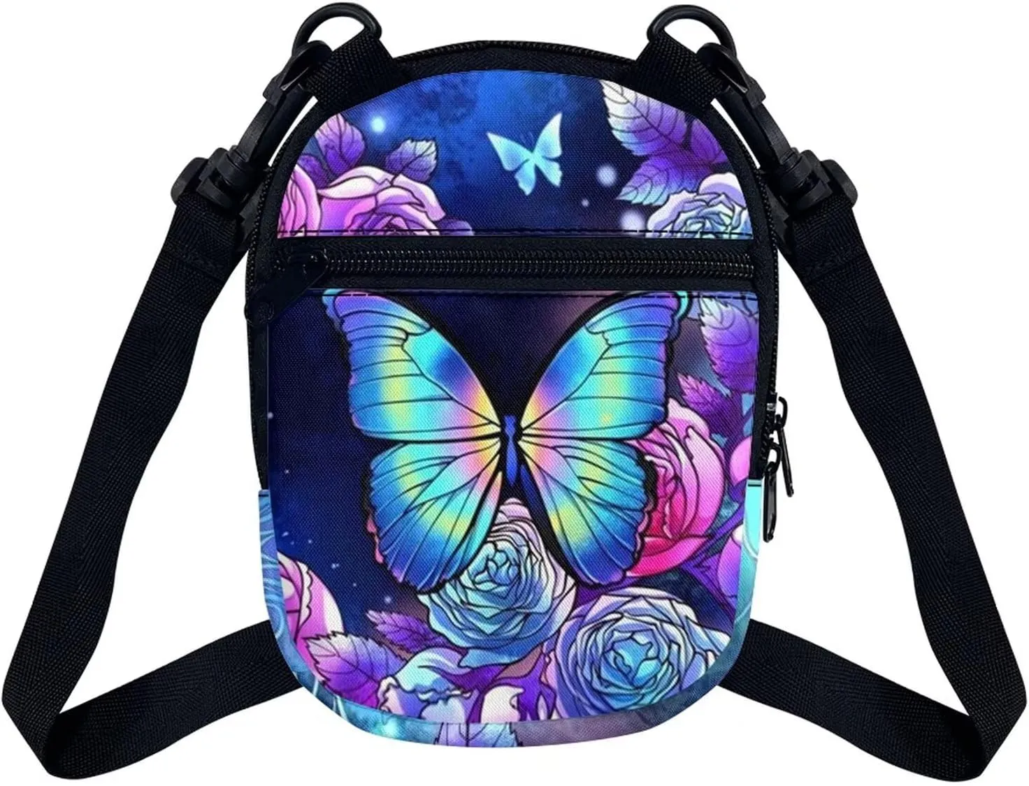 Suobstales Messenger Bag for Women Crossbody Zipper Bag with Adjustable Strap Portable Phone Purse Shoulder Handbag