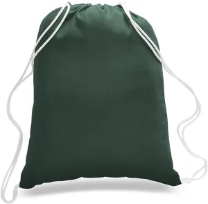 TBF 12 Pack Bulk Cotton Canvas Drawstring Backpack Bags (14" W x 18" H) - Perfect for DIY, Crafts, Events & More