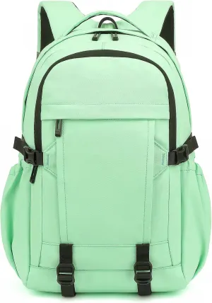 Travel Laptop Backpack for Women Men, 15.6 Inch Work Business College Backpacks School Bookbag Casual Daypack (Green)
