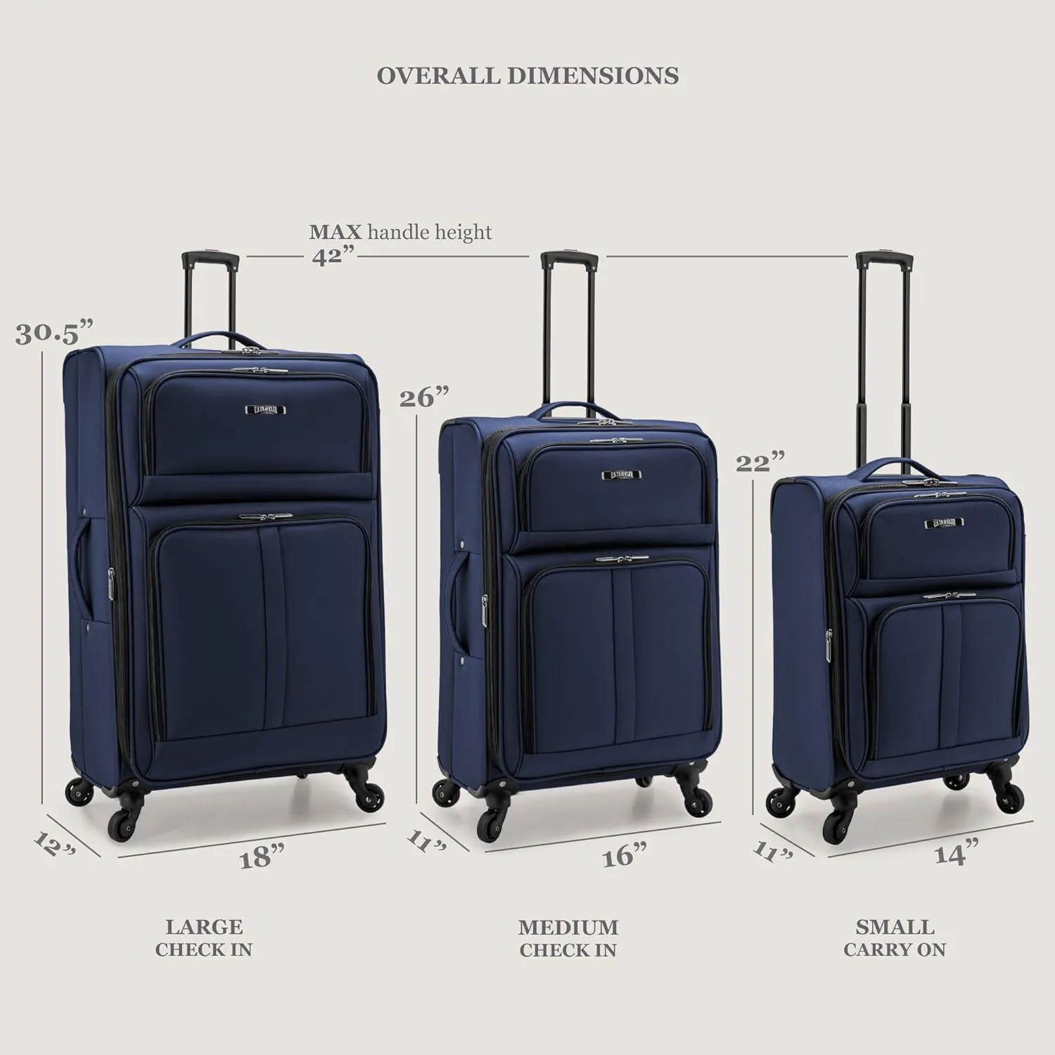 U.S. Traveler Anzio Softside Expandable Spinner Luggage, Teal, Carry-on 22-Inch