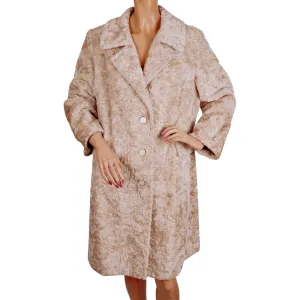 Vintage 60s Faux Fur Swakara Coat Bagdad by Fairmoor Lafrance Fabric Ladies Size M