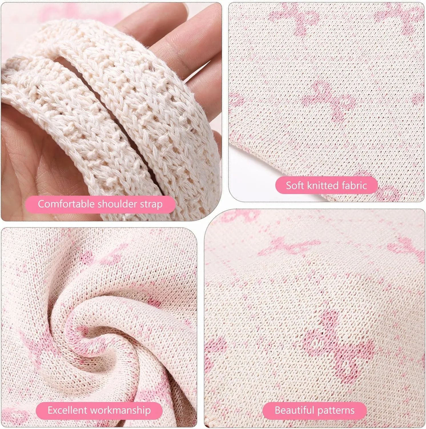 WantGor Crochet Bags, Beach Mesh Tote Bag Womens Shoulder Shopping Handbag Casual Travel Totes Bag Foldable Hobo Bags