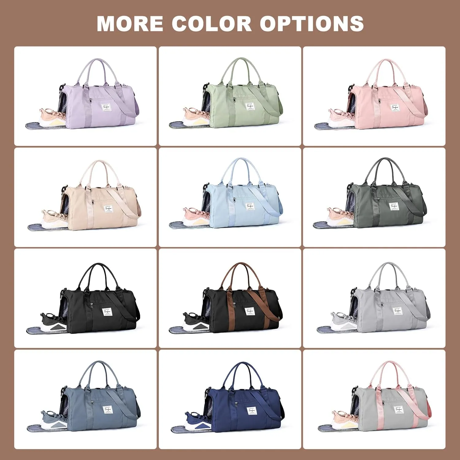 Weekender Duffel Bags for Women Men, Travel Totes Bag for Airplane, Cute Sports Gym Dance Bag Overnight Luggage Bag with Wet Pocket Shoe Compartment, Carry On Hospital Bag for Labor and Delivery