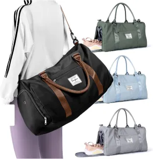 Weekender Duffel Bags for Women Men, Travel Totes Bag for Airplane, Cute Sports Gym Dance Bag Overnight Luggage Bag with Wet Pocket Shoe Compartment, Carry On Hospital Bag for Labor and Delivery