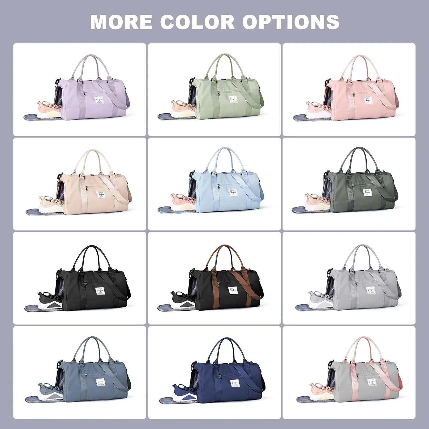 Weekender Duffel Bags for Women Men, Travel Totes Bag for Airplane, Cute Sports Gym Dance Bag Overnight Luggage Bag with Wet Pocket Shoe Compartment, Carry On Hospital for Labor and Delivery