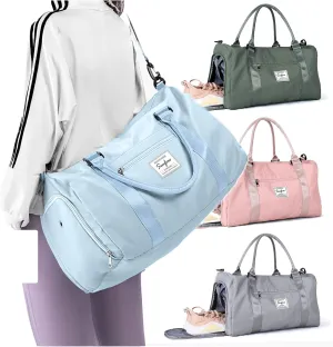 Weekender Duffel Bags for Women Men, Travel Totes Bag for Airplane, Cute Sports Gym Dance Bag Overnight Luggage Bag with Wet Pocket Shoe Compartment