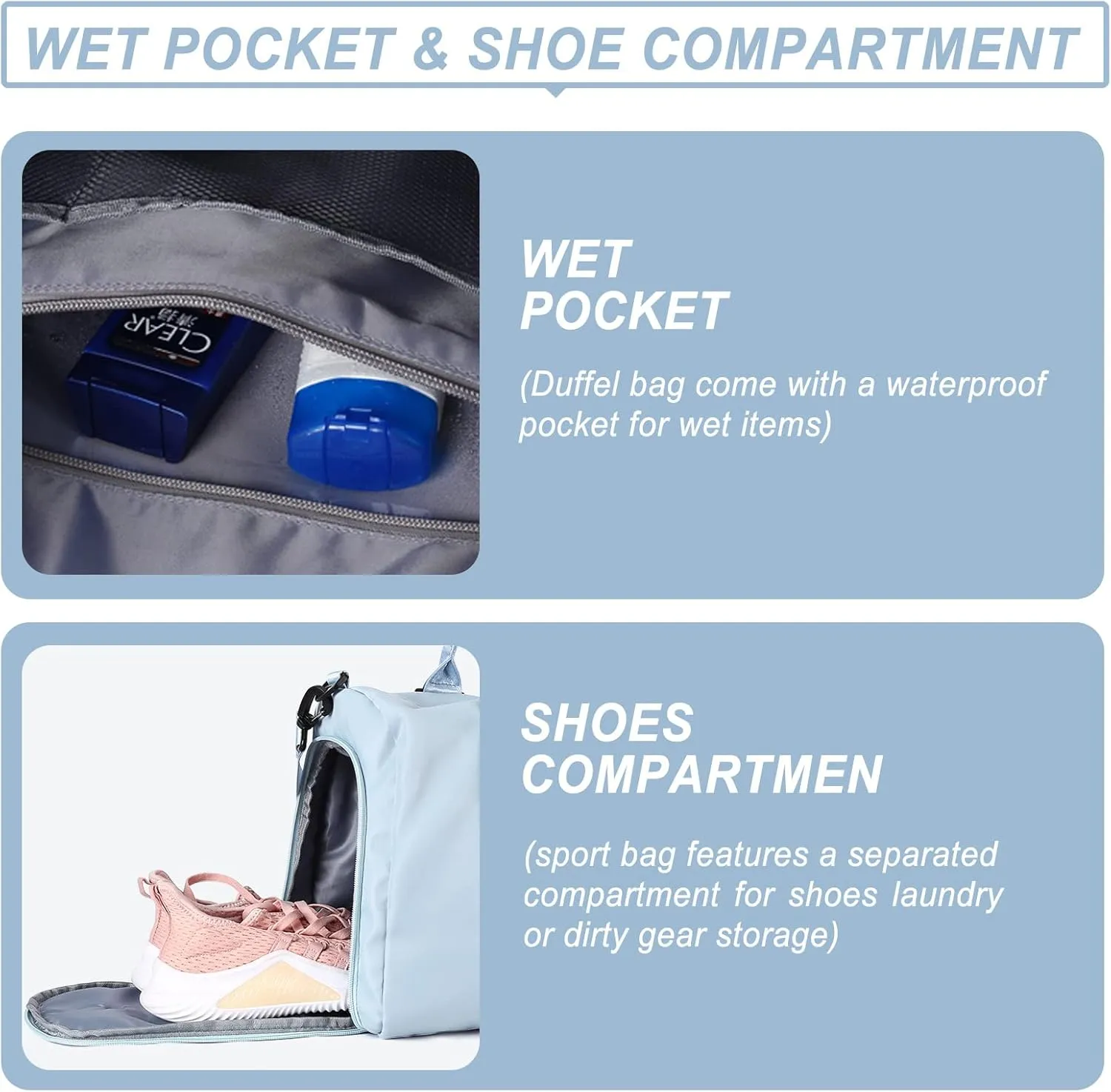 Weekender Duffel Bags for Women Men, Travel Totes Bag for Airplane, Cute Sports Gym Dance Bag Overnight Luggage Bag with Wet Pocket Shoe Compartment