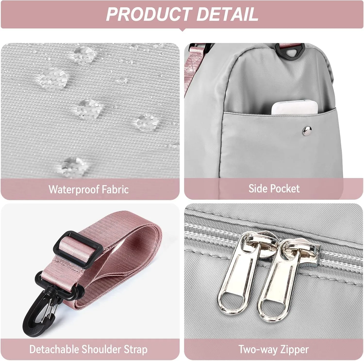 Weekender Duffel Bags for Women, Travel Totes Bag for Airplane, Cute Sports Gym Dance Bag Overnight Luggage Bag with Wet Pocket Shoe Compartment, Carry On Hospital Bag for Labor and Delivery