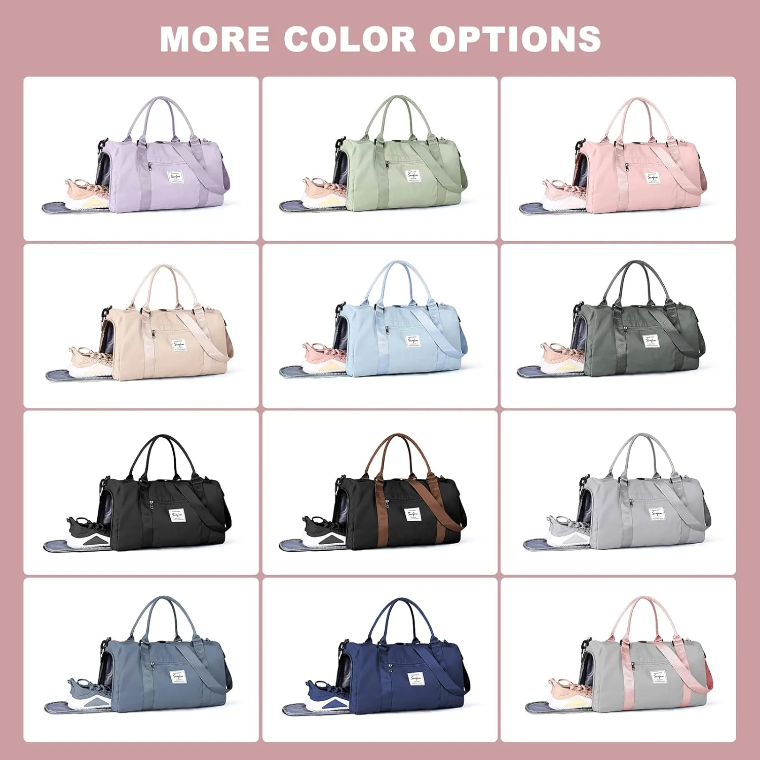 Weekender Duffel Bags for Women, Travel Totes Bag for Airplane, Cute Sports Gym Dance Bag Overnight Luggage Bag with Wet Pocket Shoe Compartment, Carry On Hospital Bag for Labor and Delivery