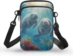 WELLFLYHOM Cell Phone Purse Women Crossbody Bag Canvas Messenger Pouch Travel Wallet