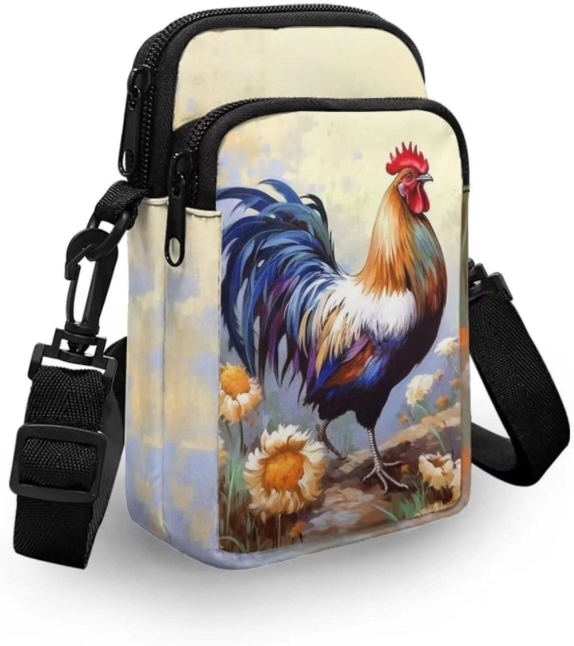 WELLFLYHOM Cell Phone Purse Women Crossbody Bag Canvas Messenger Pouch Travel Wallet