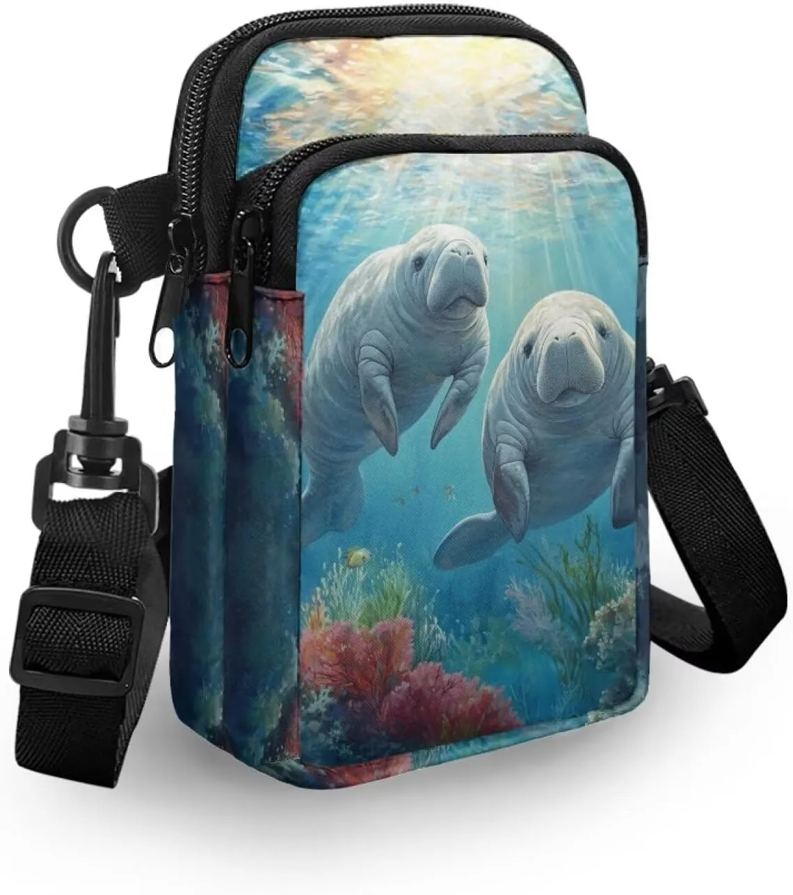 WELLFLYHOM Cell Phone Purse Women Crossbody Bag Canvas Messenger Pouch Travel Wallet