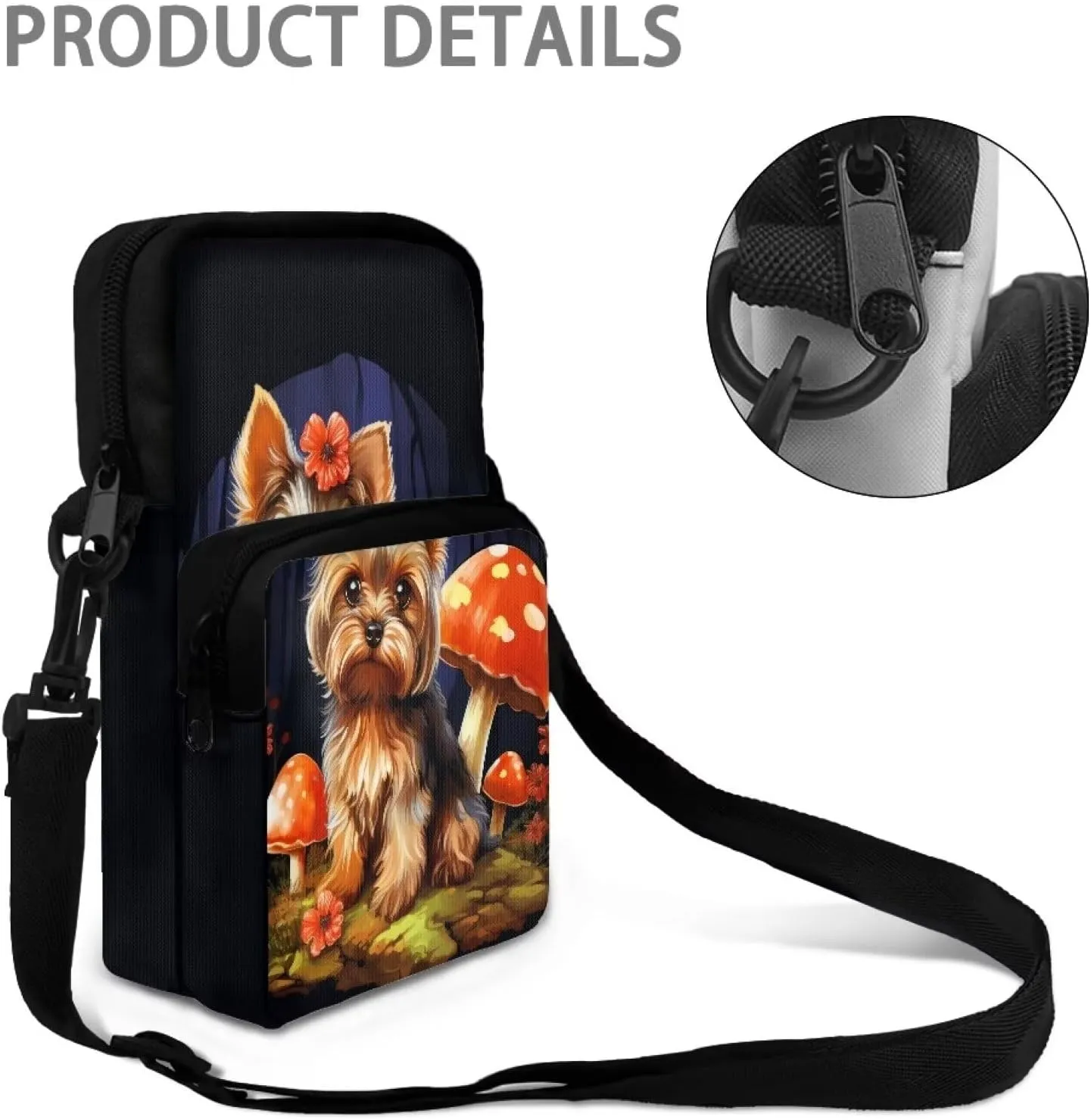 WELLFLYHOM Small Crossbody Bag for Men Women Phone Purse Over Shoulder Handbag Messenger Pouch