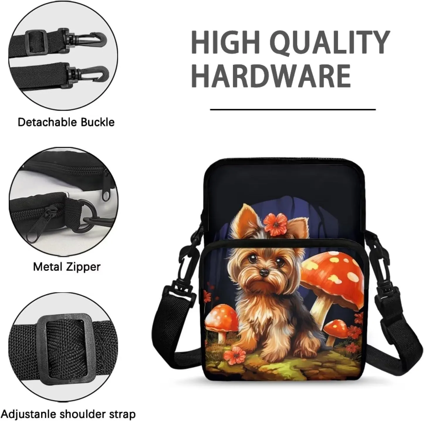 WELLFLYHOM Small Crossbody Bag for Men Women Phone Purse Over Shoulder Handbag Messenger Pouch