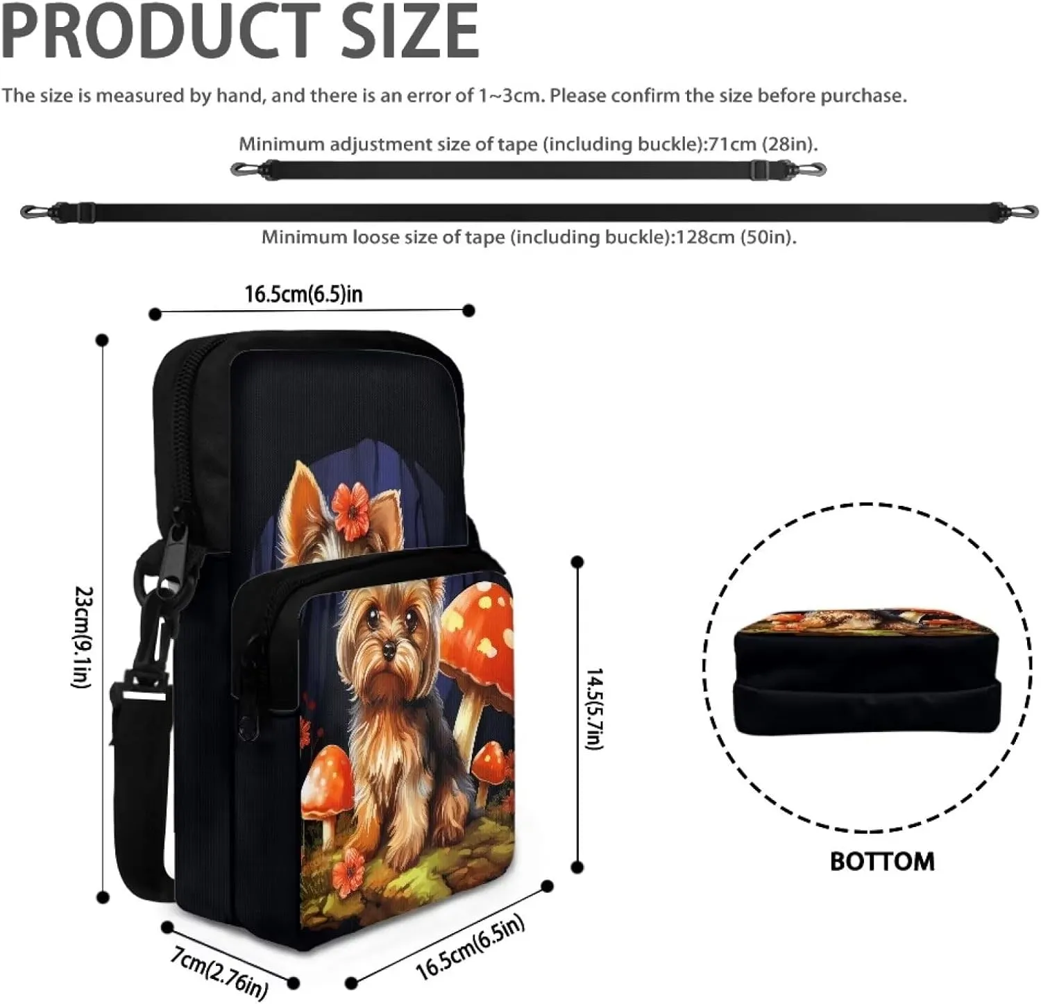 WELLFLYHOM Small Crossbody Bag for Men Women Phone Purse Over Shoulder Handbag Messenger Pouch