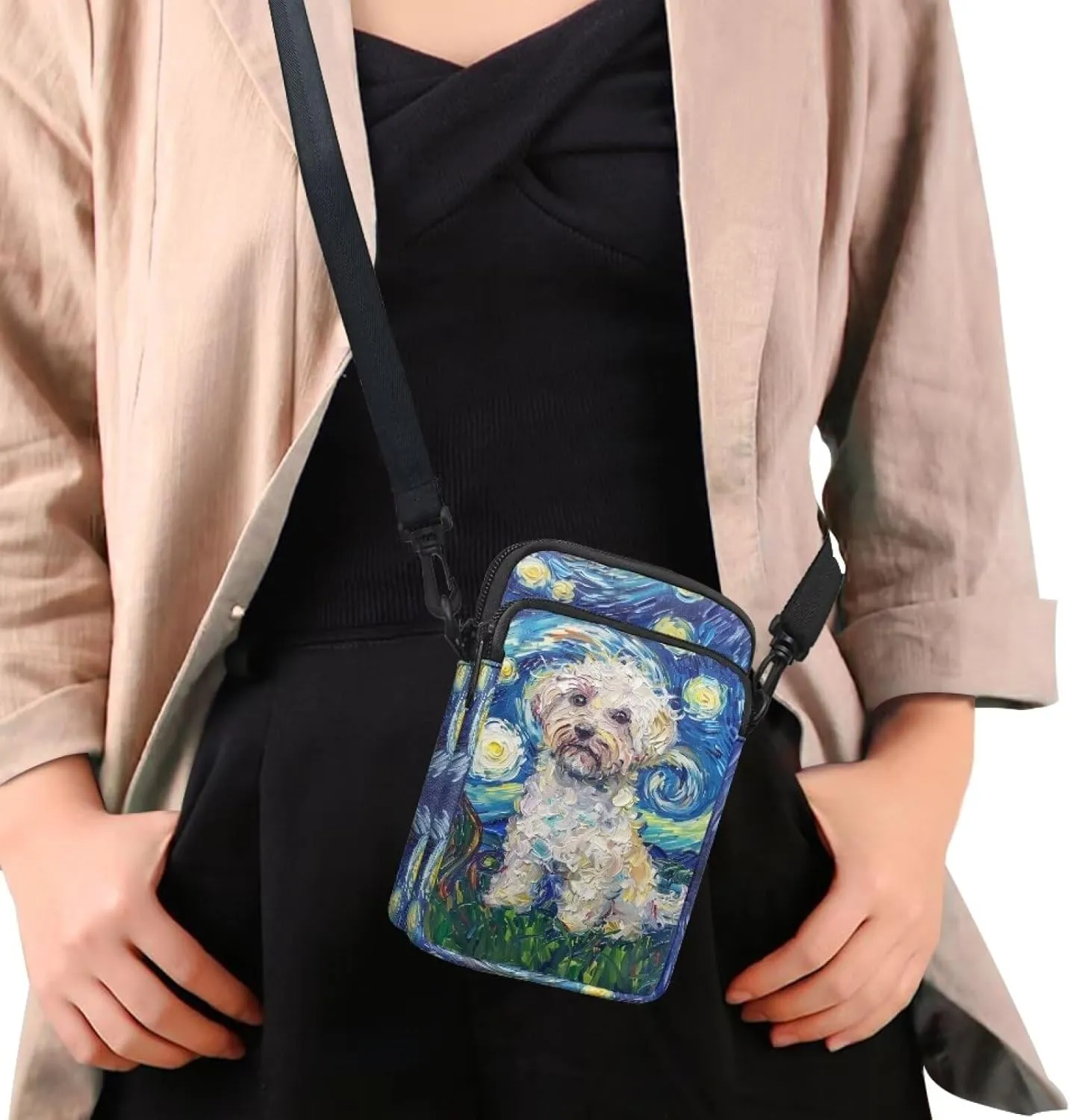 WELLFLYHOM Small Crossbody Bag for Women Phone Purse Messenger Pouch Mini Shoulder Handbag