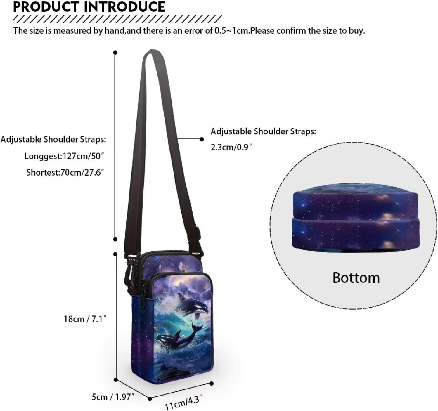WELLFLYHOM Small Crossbody Bag for Women Phone Purse Messenger Pouch Mini Shoulder Handbag