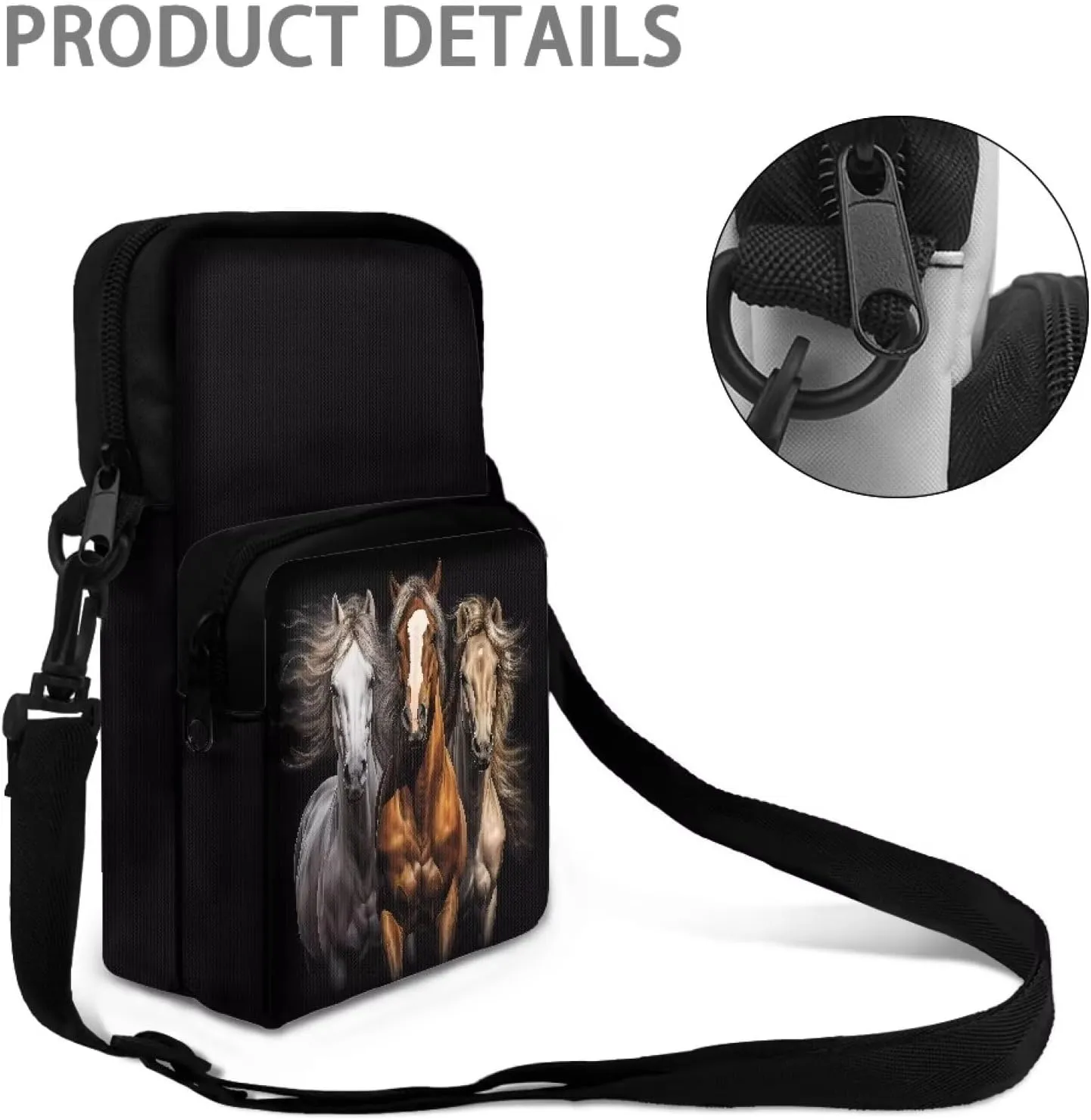 WELLFLYHOM Small Crossbody Purse Women Phone Bag Messenger Pouch Canvas SHoulder Handbag
