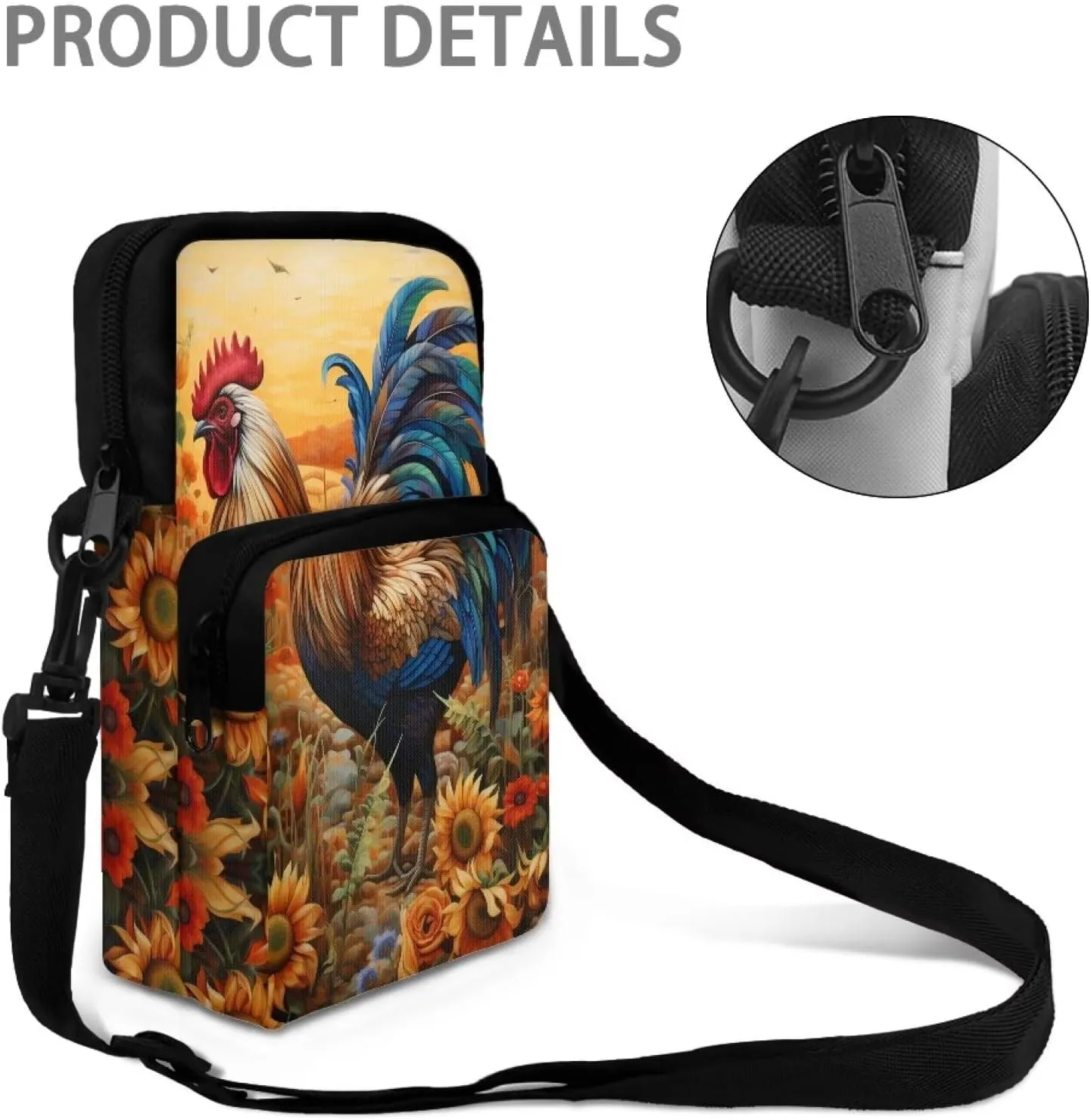 WELLFLYHOM Small Crossbody Purse Women Phone Bag Messenger Pouch Canvas SHoulder Handbag