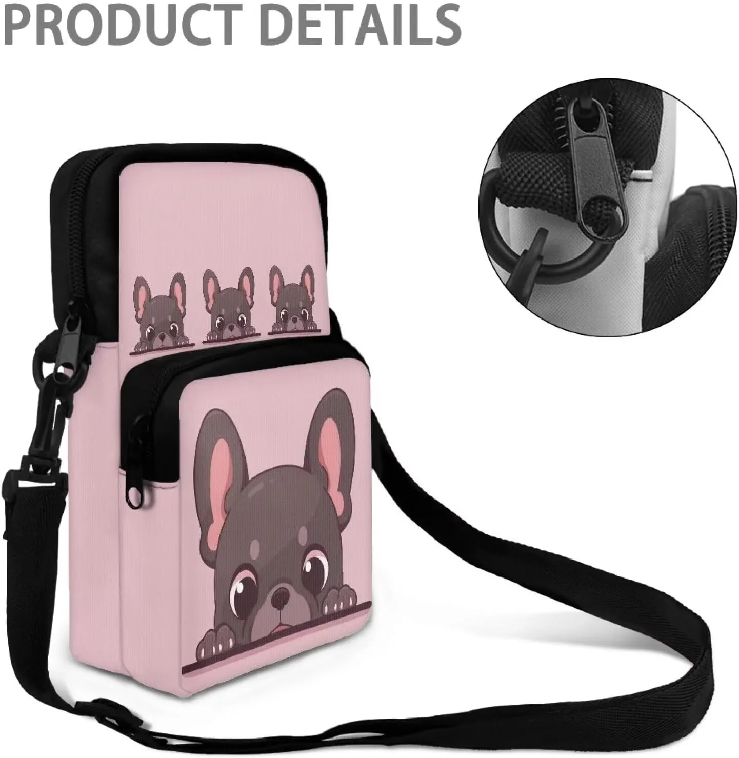 WELLFLYHOM Small Crossbody Purse Women Phone Bag Messenger Pouch Canvas SHoulder Handbag