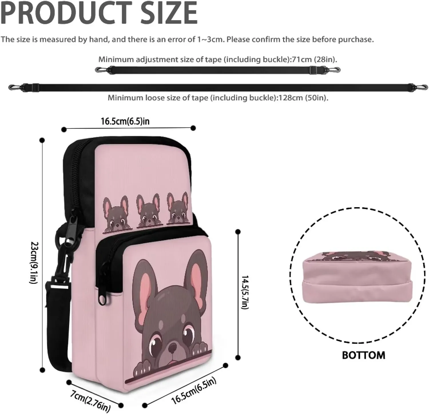 WELLFLYHOM Small Crossbody Purse Women Phone Bag Messenger Pouch Canvas SHoulder Handbag