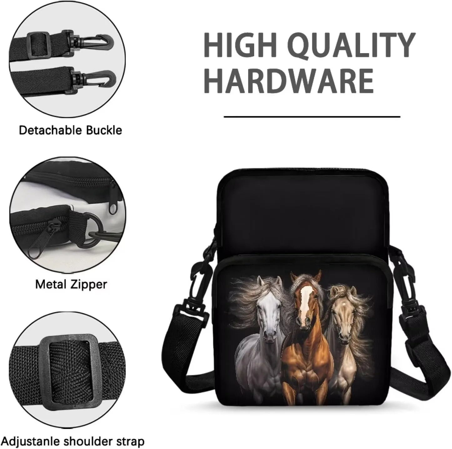 WELLFLYHOM Small Crossbody Purse Women Phone Bag Messenger Pouch Canvas SHoulder Handbag
