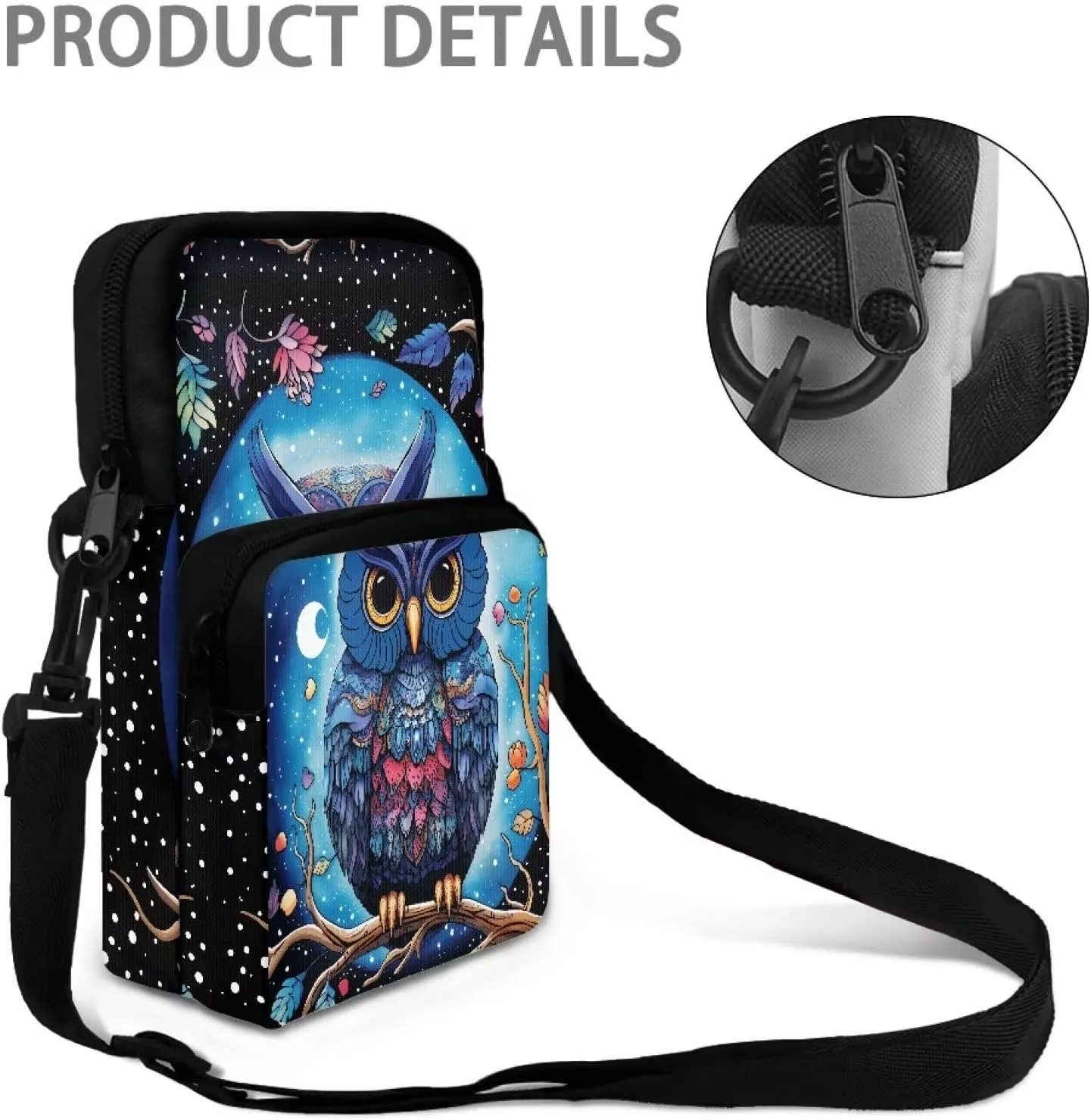 WELLFLYHOM Small Crossbody Purse Women Phone Bag Messenger Pouch Canvas SHoulder Handbag