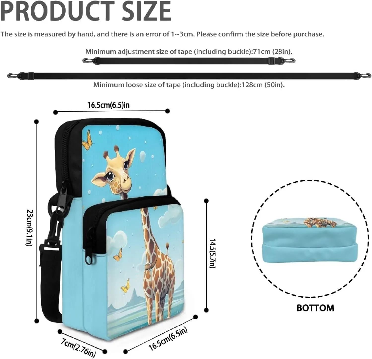 WELLFLYHOM Small Crossbody Purse Women Phone Bag Messenger Pouch Canvas SHoulder Handbag