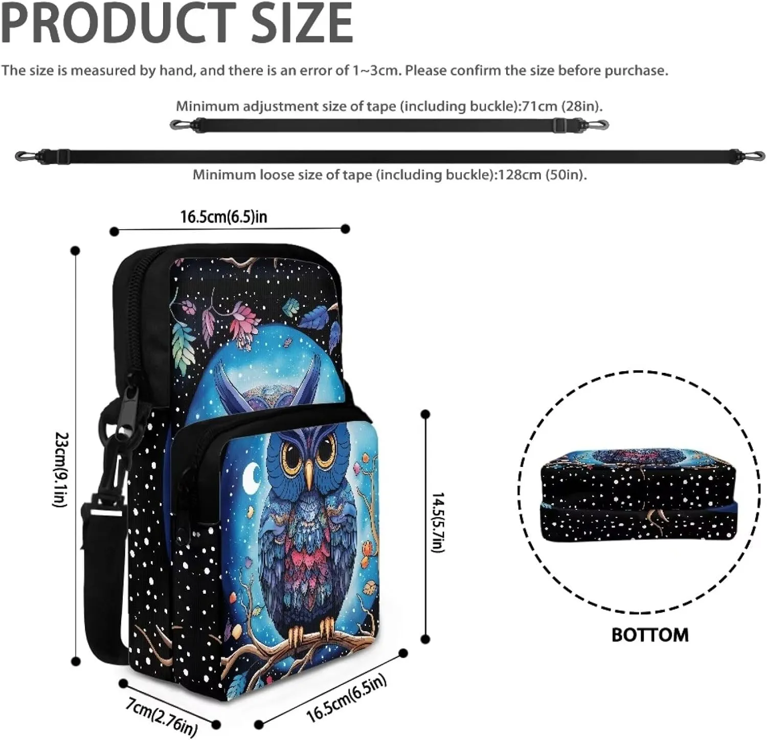 WELLFLYHOM Small Crossbody Purse Women Phone Bag Messenger Pouch Canvas SHoulder Handbag