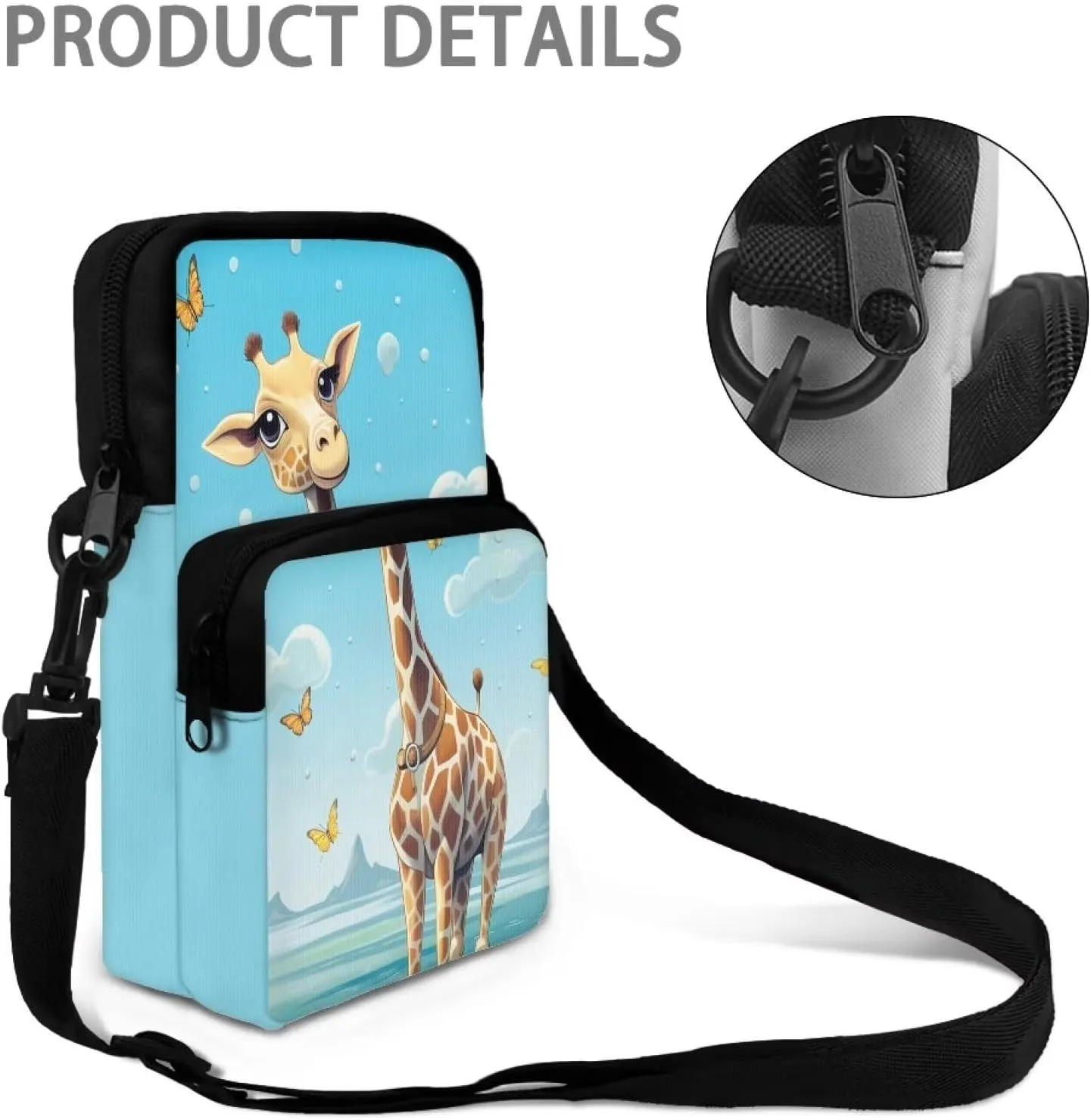 WELLFLYHOM Small Crossbody Purse Women Phone Bag Messenger Pouch Canvas SHoulder Handbag