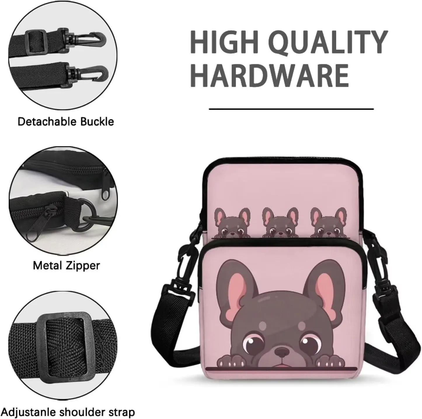 WELLFLYHOM Small Crossbody Purse Women Phone Bag Messenger Pouch Canvas SHoulder Handbag