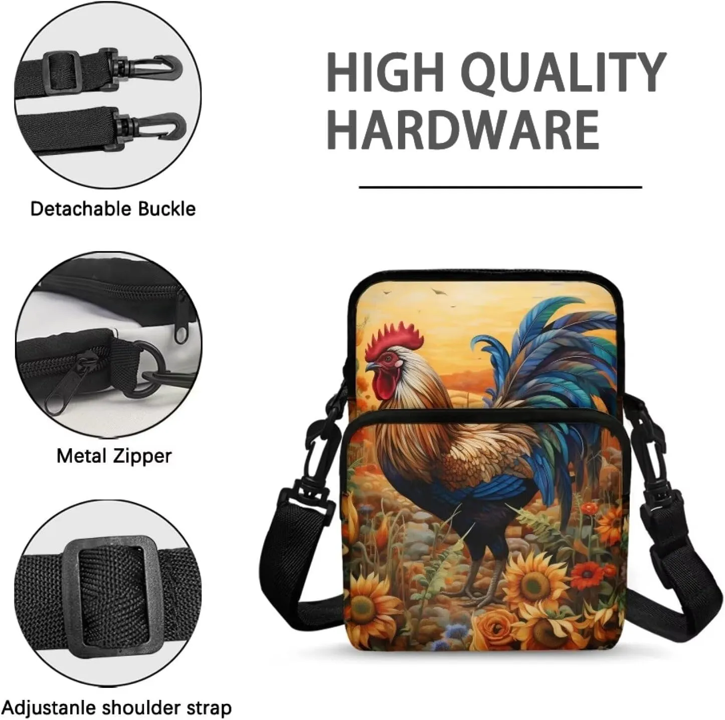 WELLFLYHOM Small Crossbody Purse Women Phone Bag Messenger Pouch Canvas SHoulder Handbag