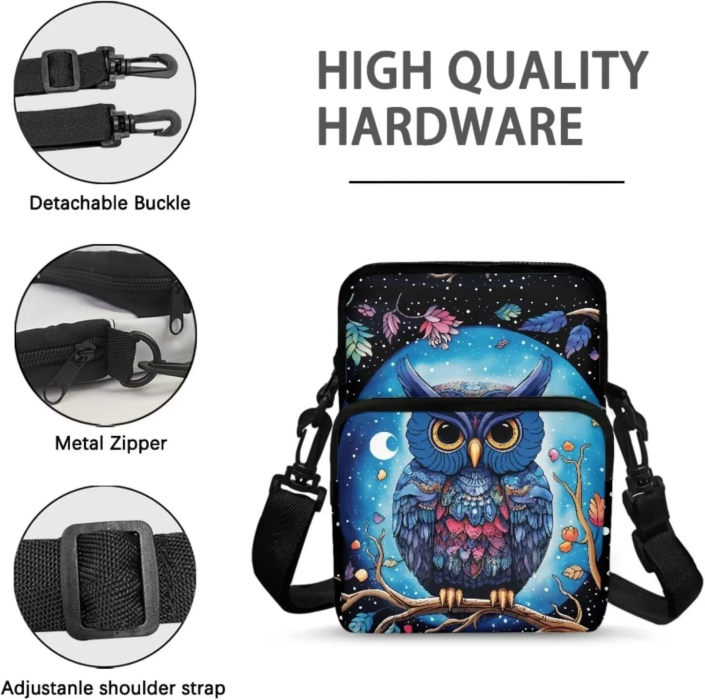WELLFLYHOM Small Crossbody Purse Women Phone Bag Messenger Pouch Canvas SHoulder Handbag