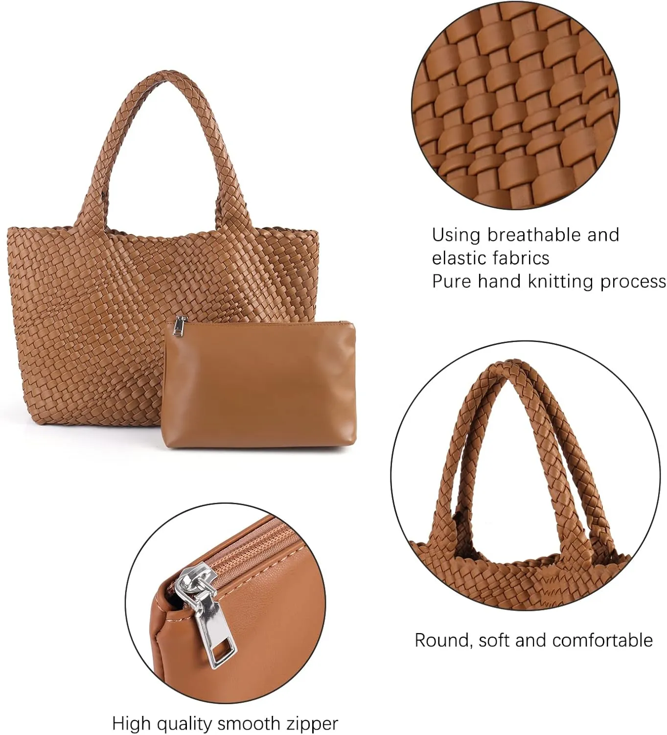 Woven Tote Bag Womens Purse Woven Bags for Women Large Summer BeachTote Bags Vegan Leather Shoulder Handbags Travel Totes